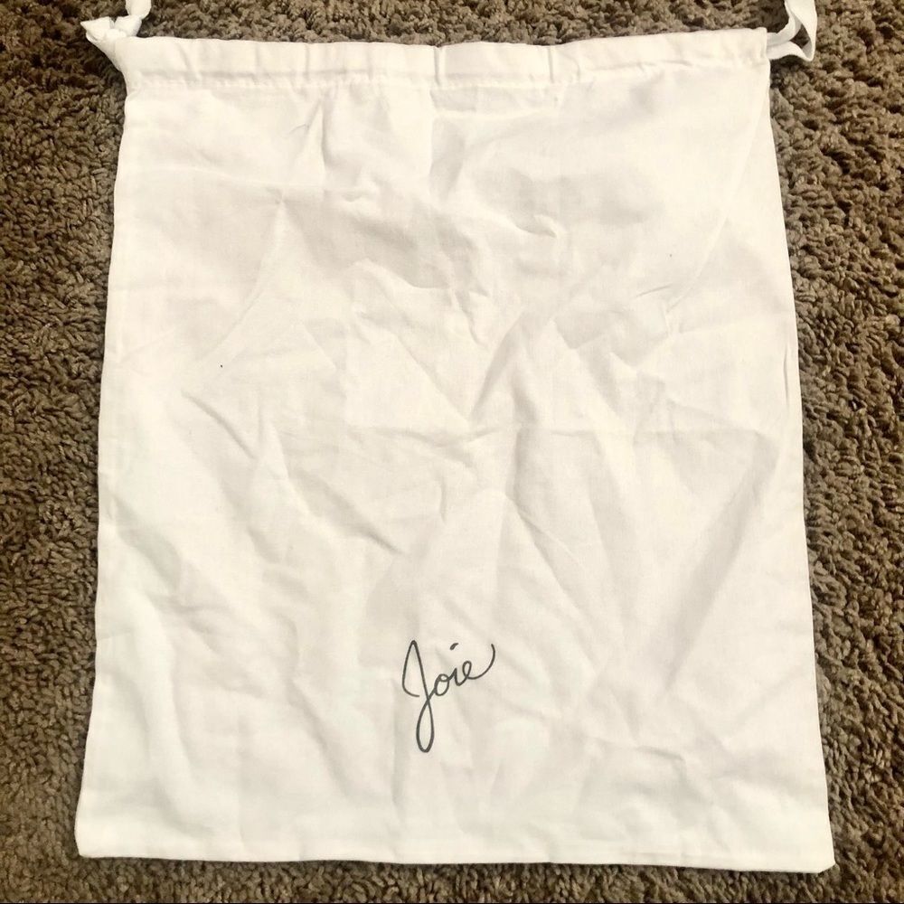 Joie white dust bag